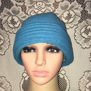 Preston & York Blue Wool Winter Hat Cap NWT